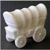 Image 1 : Milk Glass PRAIRIE SCHOONER Powder Jar #2000998