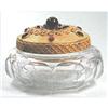 Image 1 : Heisey Powder Jar with Glass Jeweled Lid #2001031