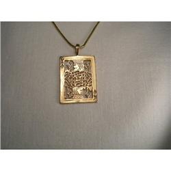 14K Gold Diamond King of Diamonds Card Pendant #2001367