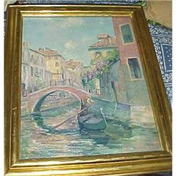 Elbert Granville Drew signed Venician painting #2001384