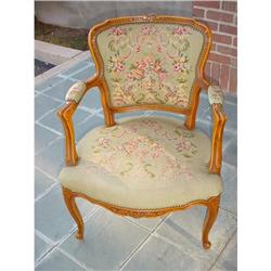 French Louis XV style armchair needlepoint #2001393