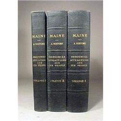 Books Maine History Antique 3 Volumes #2001460