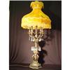Image 1 : Antique bronze  lamp with  crystal. #2001566