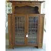 Image 1 : Arts & Crafts Leaded Glass Oak Bookcase #2001783