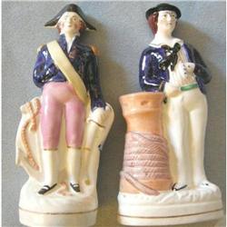 Early Staffordshire Figures of Nelson & Sailor #1956097