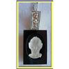 Image 1 : DECO DIAMOND CARVED MOONSTONE MEPHISTO PENDANT #1956379