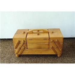 UNUSUAL - WOOD SEWING BASKET #1965470