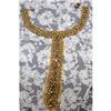 Image 1 : LOVELY ANTIQUE GOLD TONE BIB NECKLACE #1965482