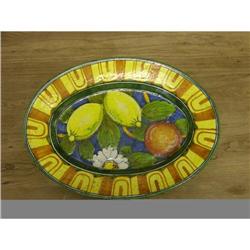 ITALIAN MAJOLICA  MONTELUPO FLORENTINE OVAL #1978345