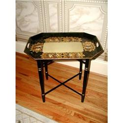Tray Table Hand Painted Vibrant Coloring C.1920#1978427