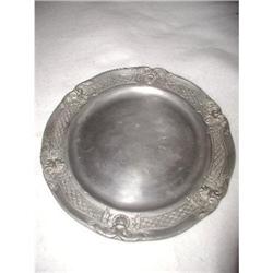 French Pewter Platter Vintage Decorative #1978433
