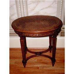 Caned Bench Table Louis XVI C.19th Century #1978442