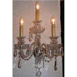 Pair of Crystal Sconces #1978949