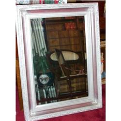 Silver Leaf  Mirror Ornate FrameBeveled Edge #1978955