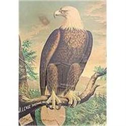 antique 1890s CASE THRESHING EAGLE POSTER  #1978976