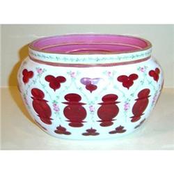 Bohemian Overlay Cranberry Vase #1978978