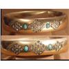 Image 1 : Edwardian 9KT GOLD Turquoise BRacelet #1979138