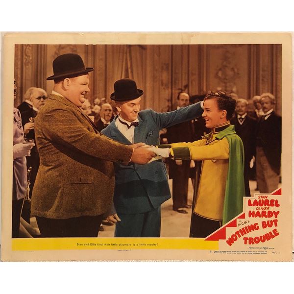 Laurel & Hardy: Nothing But Trouble Original 1945 Vintage Lobby Card