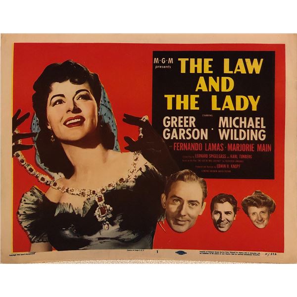 The Law and the Lady Original 1951 Vintage Lobby Card
