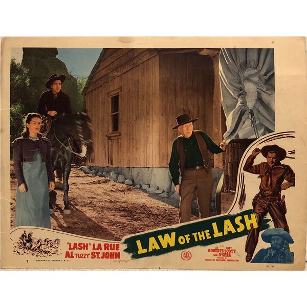 Law of the Lash Original 1947 Vintage Lobby Card