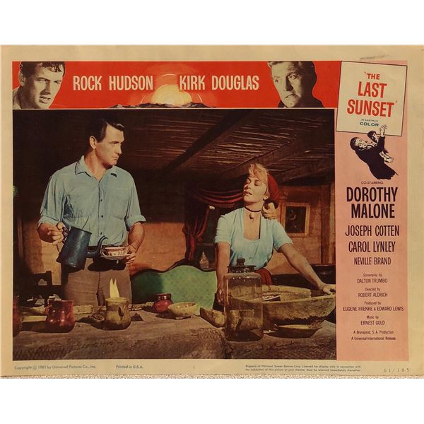The Last Sunset Original 1961 Vintage Lobby Card