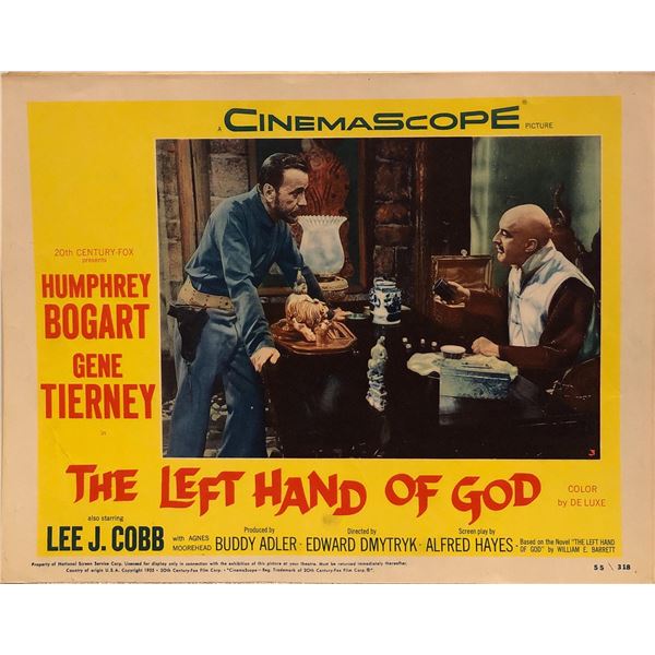 The Left Hand of God Original 1955 Vintage Lobby Card
