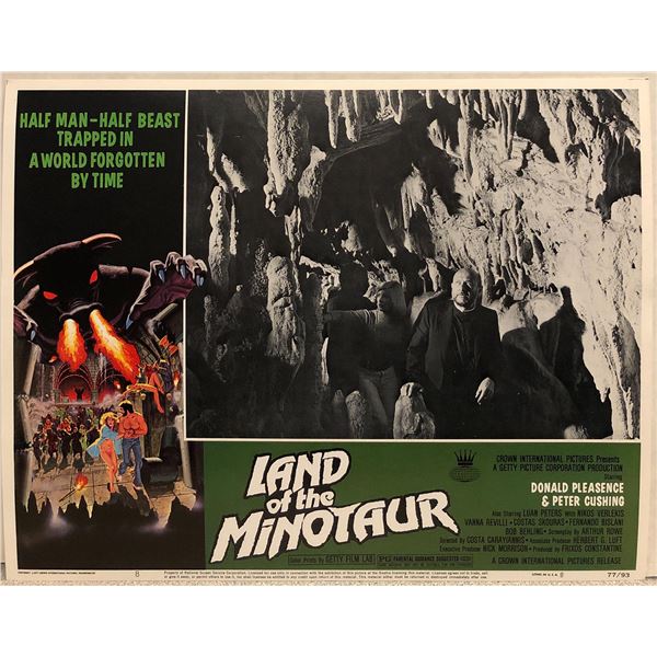Land of the Minotaur Original 1977 Vintage Lobby Card