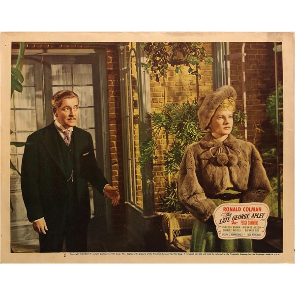 The Late George Apley Original 1946 Vintage Lobby Card