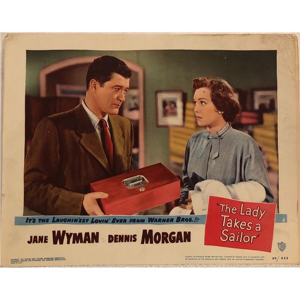 The Lady Takes a Sailor Original 1949 Vintage Lobby Card