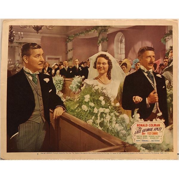The Late George Apley Original 1946 Vintage Lobby Card