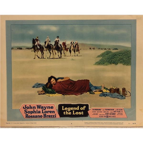 Legend of the Lost Original 1957 Vintage Lobby Card