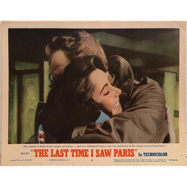 The Last Time I Saw Paris Original 1954 Vintage Lobby Card