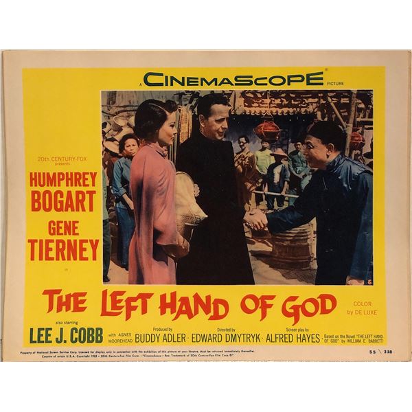 The Left Hand of God Original 1955 Vintage Lobby Card
