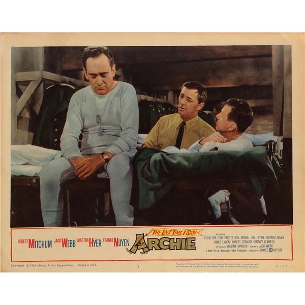 The Last Time I Saw Archie Original 1961 Vintage Lobby Card