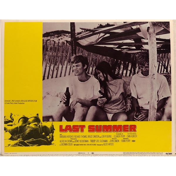 Last Summer Original 1969 Vintage Lobby Card