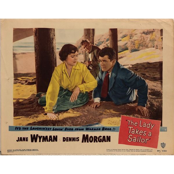 The Lady Takes a Sailor Original 1949 Vintage Lobby Card