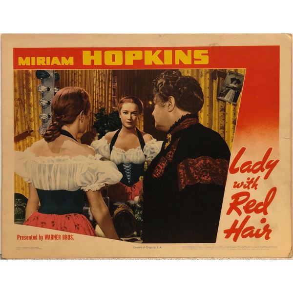 Lady with Red Hair Original 1940 Vintage Lobby Card