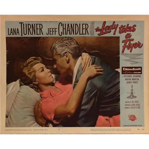 Lady Takes a Flyer Original 1958 Vintage Lobby Card