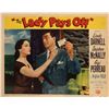Image 1 : Lady Pays Off Original 1951 Vintage Lobby Card