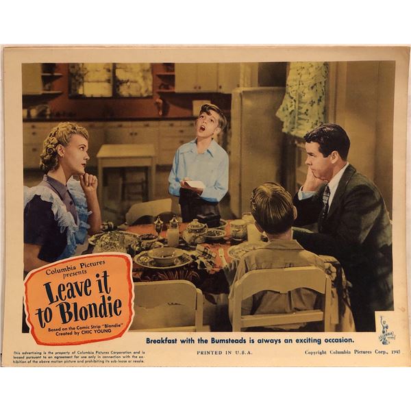 Leave it to Blondie Original 1945 Vintage Lobby Card