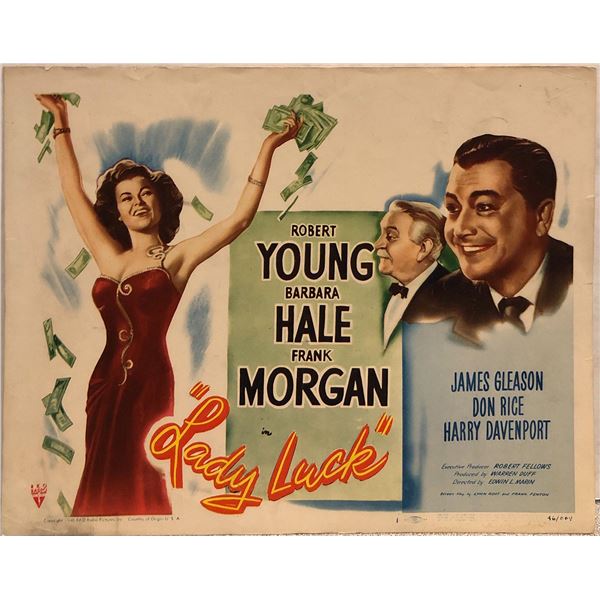 Lady Luck Original 1946 Vintage Lobby Card