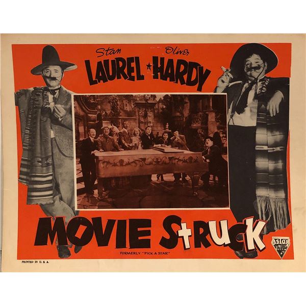 Laurel & Hardy: Movie Struck Original 1954R Vintage Lobby Card