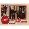 Image 1 : Last Day of the Pony Riders Original 1953 Vintage Lobby Card