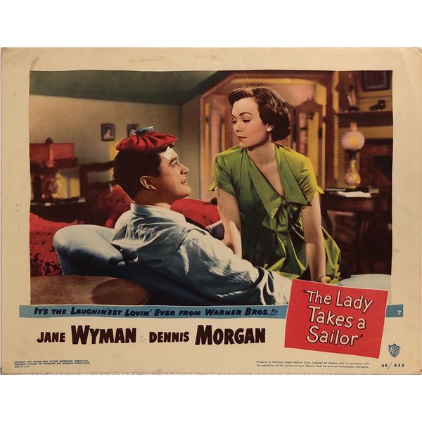 The Lady Takes a Sailor Original 1949 Vintage Lobby Card