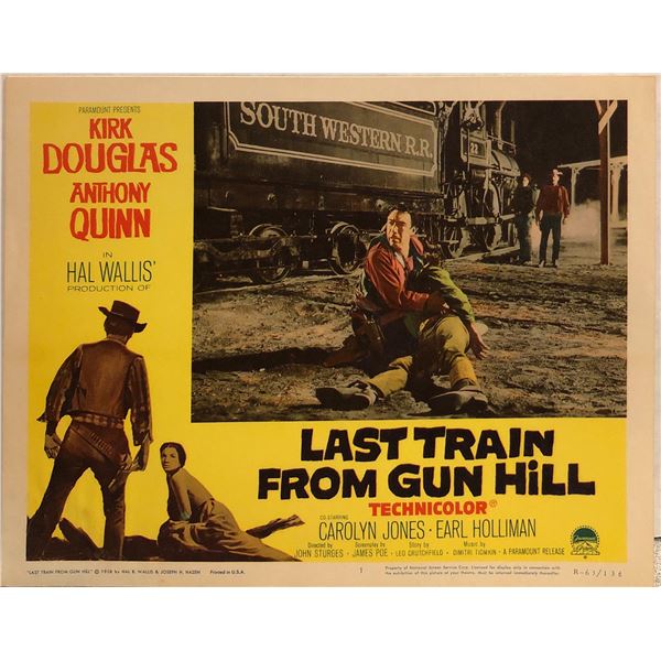 Last Train from Gun Hill Original 1963R Vintage Lobby Card