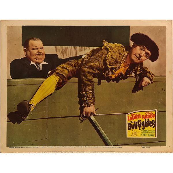 Laurel & Hardy: The Bullfighters Original 1945 Vintage Lobby Card