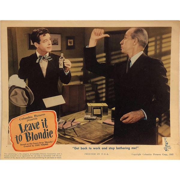 Leave it to Blondie Original 1945 Vintage Lobby Card