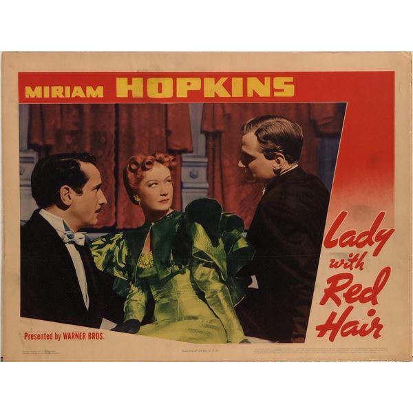 Lady with Red Hair Original 1940 Vintage Lobby Card