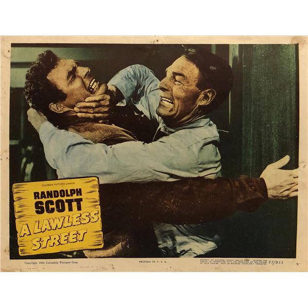 A Lawless Street Original 1955 Vintage Lobby Card