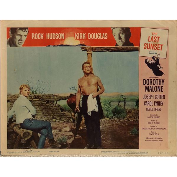 The Last Sunset Original 1961 Vintage Lobby Card